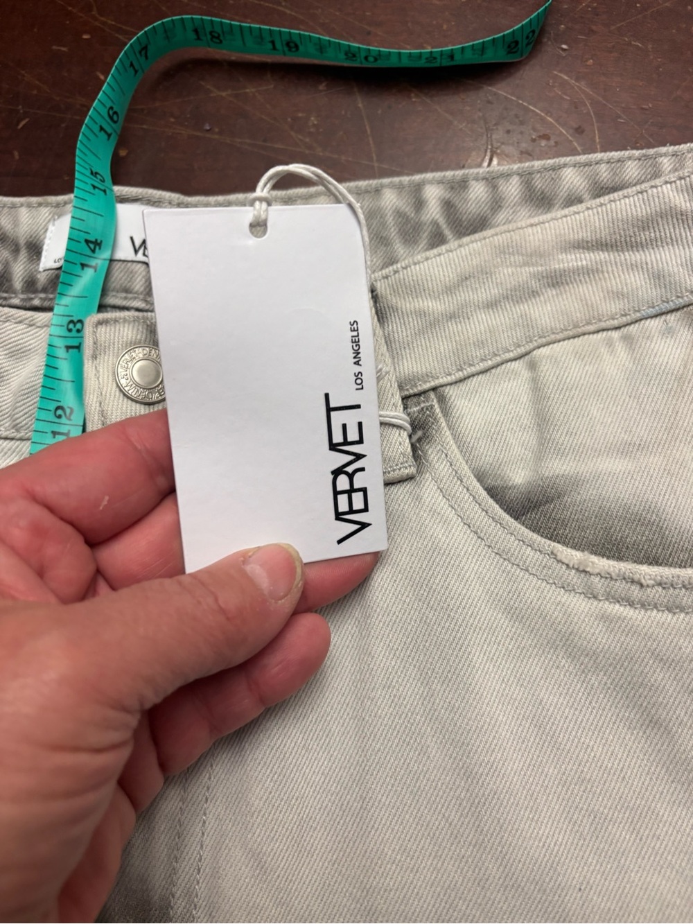 Vervet 29 vintage Leslie flare gray 34” inseam tall girl BNWT Beachy western - Picture 3 of 11
